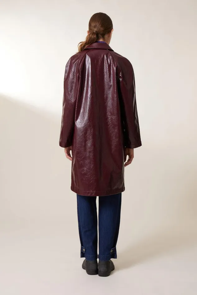 Jackets and Coats Women Leon and Harper Vahi Pln Trenchcoat Burgandy