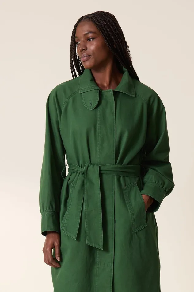 Jackets and Coats Women Leon and Harper Victorine Pln Trenchcoat Green
