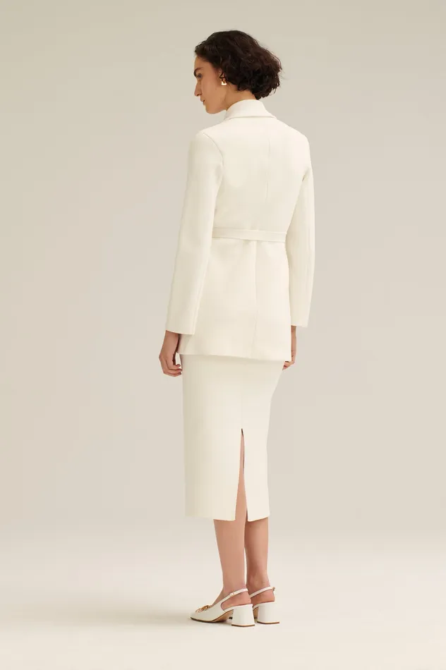 Jackets CREPE KNIT LOOSE TAILORED JACKET CREAM 8211 Scanlan Theodore Women Jackets CREPE KNIT LOOSE TAILORED JACKET CREAM 8211 Scanlan Theodore Women