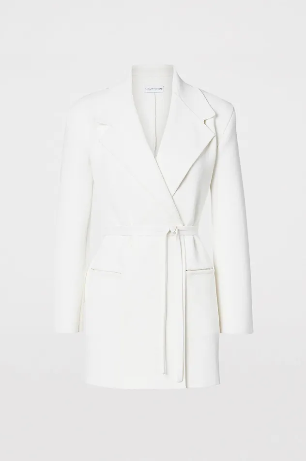 Jackets CREPE KNIT LOOSE TAILORED JACKET CREAM 8211 Scanlan Theodore Women Jackets CREPE KNIT LOOSE TAILORED JACKET CREAM 8211 Scanlan Theodore Women