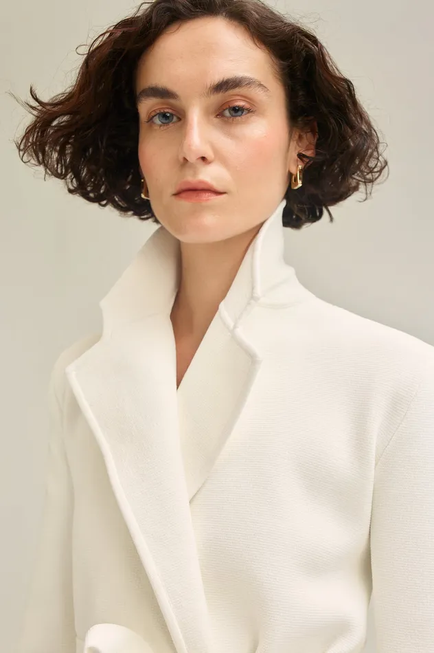 Jackets CREPE KNIT LOOSE TAILORED JACKET CREAM 8211 Scanlan Theodore Women Jackets CREPE KNIT LOOSE TAILORED JACKET CREAM 8211 Scanlan Theodore Women