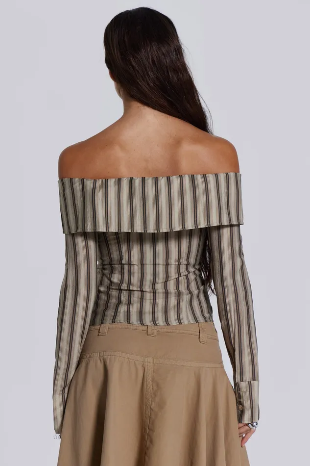 Jaded London Shop Emra Off The Shoulder Shirt Women Tops