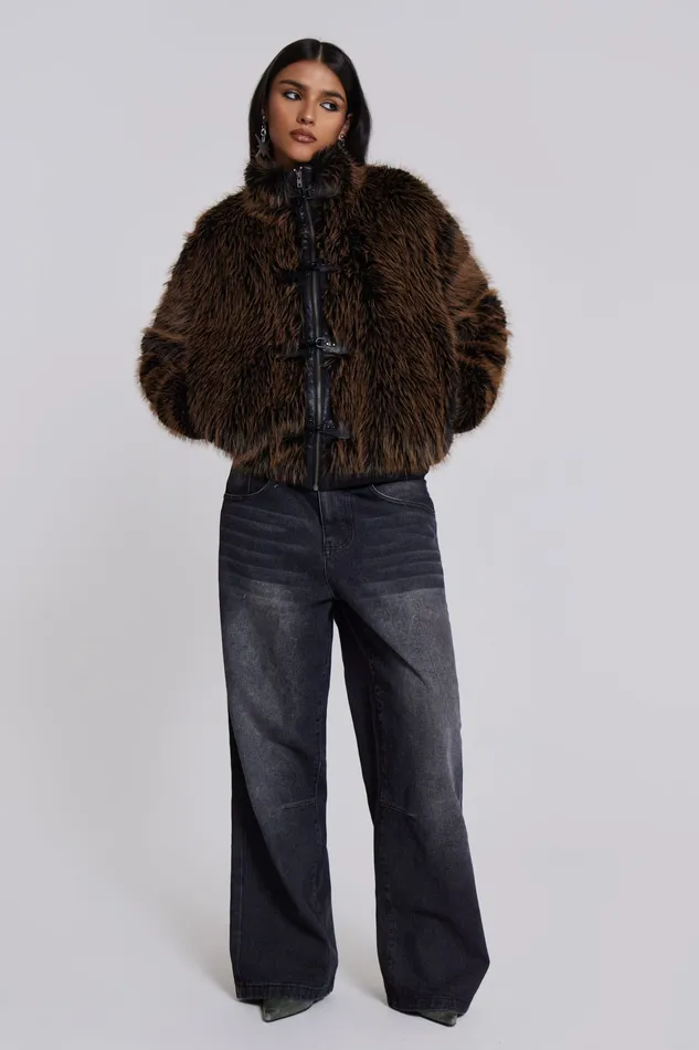 Jaded London Shop Mendoza Faux Fur Jacket Women Outerwear