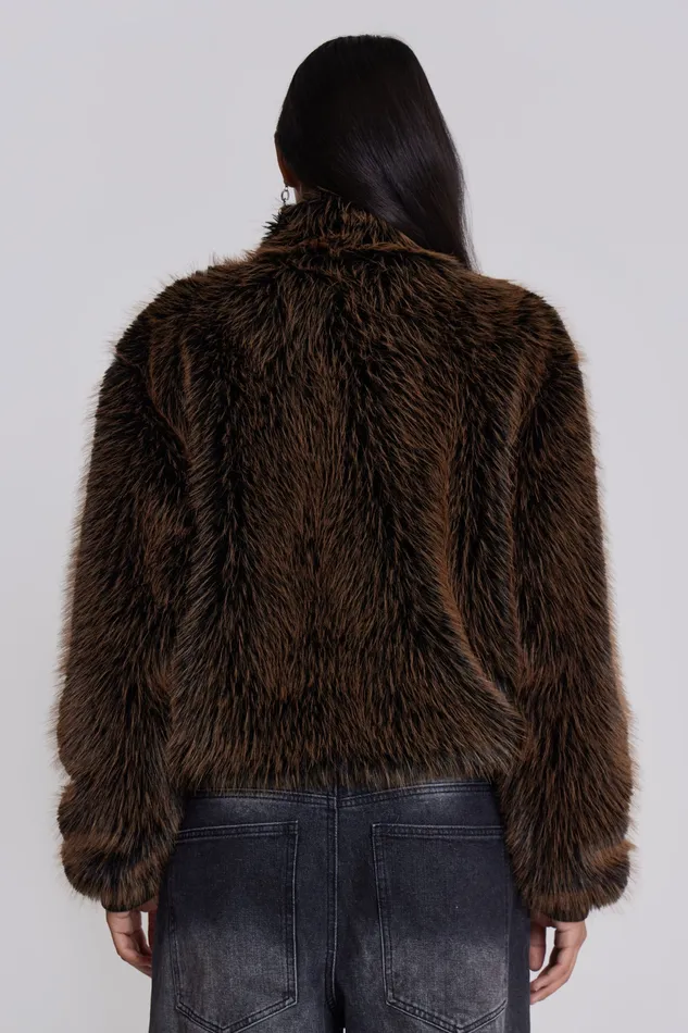 Jaded London Shop Mendoza Faux Fur Jacket Women Outerwear