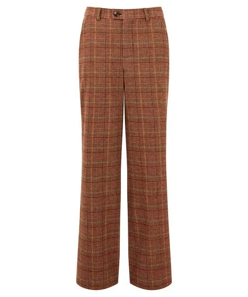 Jeans and Trousers Heritage Check Trousers Brown Joebrowns Apparel