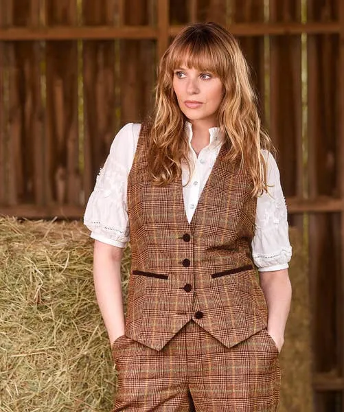 Jeans and Trousers Heritage Check Trousers Brown Joebrowns Apparel