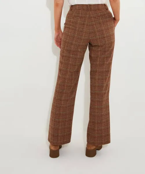 Jeans and Trousers Heritage Check Trousers Brown Joebrowns Apparel