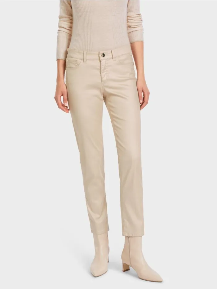 Jeans Damen Marc Cain FivePocket Jeans SIKAR Mit Glanzeffekt Soft Blossom