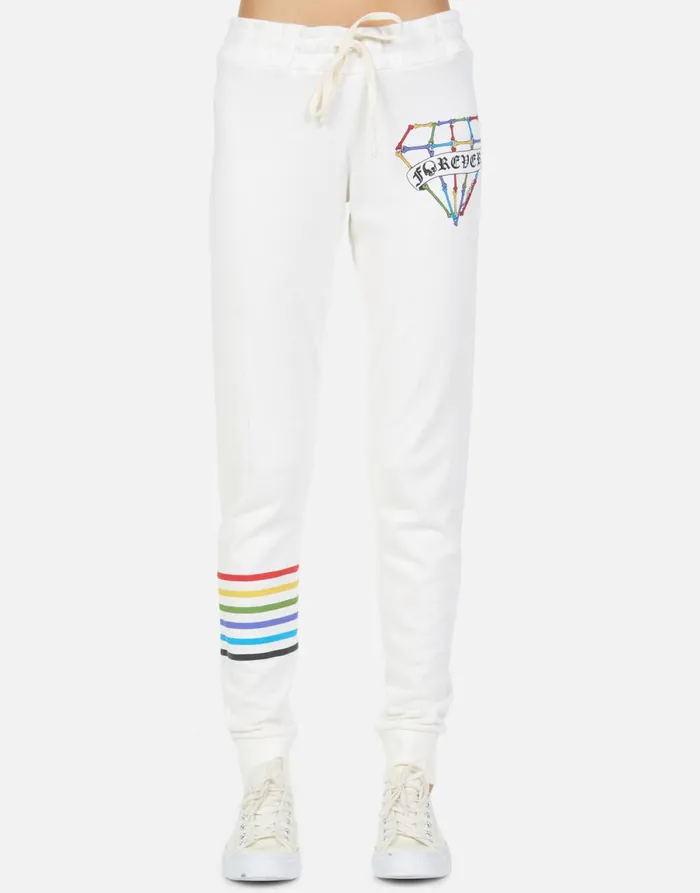 Jess Bone Diamond Milk Women039s Lauren Moshi Long Sweatpants