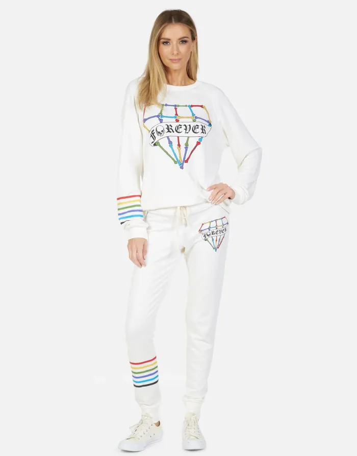 Jess Bone Diamond Milk Women039s Lauren Moshi Long Sweatpants