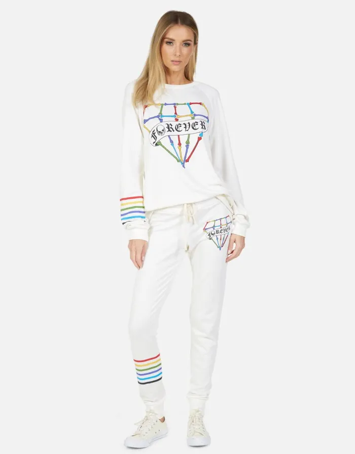 Jess Bone Diamond Milk Women039s Lauren Moshi Long Sweatpants