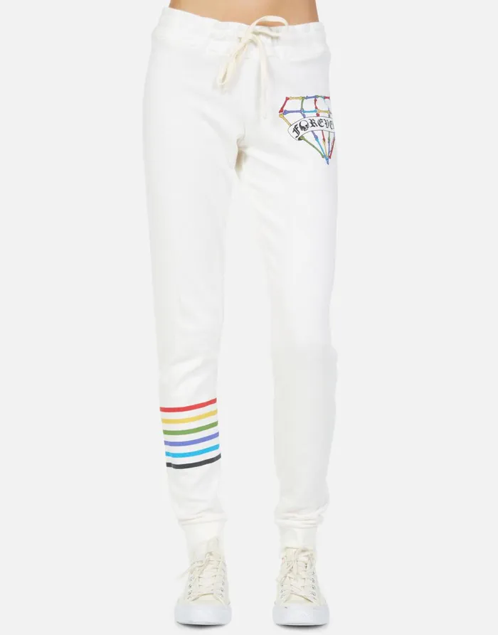 Jess Bone Diamond Milk Women039s Lauren Moshi Long Sweatpants