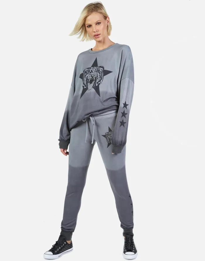 Jess Star Tiger Shadow Ombre Women039s Lauren Moshi Long Sweatpants