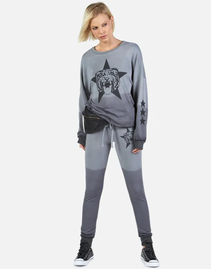Jess Star Tiger Shadow Ombre Women039s Lauren Moshi Long Sweatpants