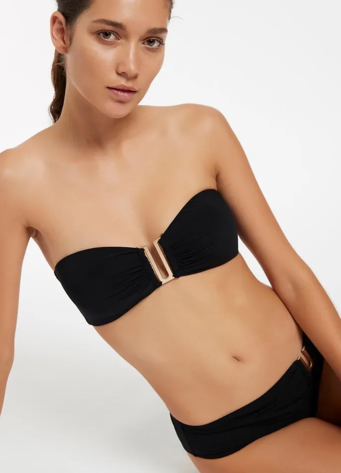 Jetset Bandeau Bikini Top Black Women JETS Australia Bandeau Bikini Tops