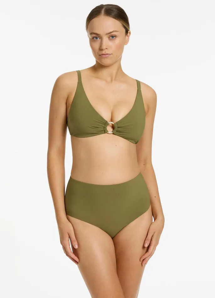Jetset Trim CD Triangle Bikini Top Moss Women JETS Australia Tri Bikini Tops