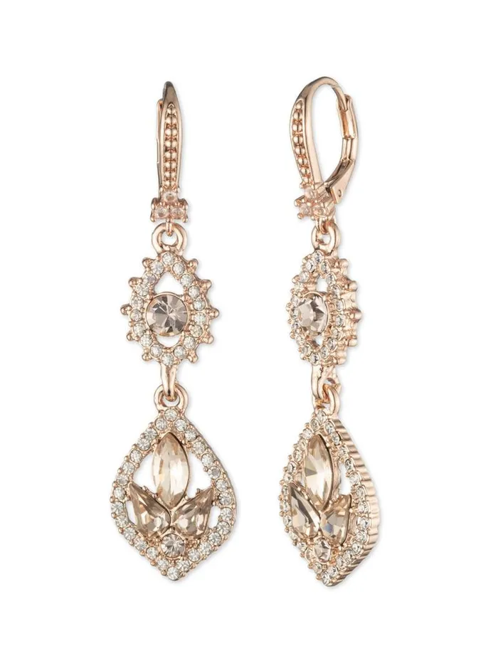 Jewelry Marchesa Earrings Poised Rose Midi Drop Earring Rose Gold