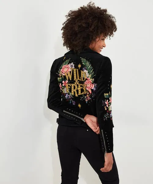 Joebrowns Boutique Collection Apparel Wild And Free Embroidered Boutique Jacket Black Joebrowns Boutique Collection Apparel Wild And Free Embroidered Boutique Jacket Black