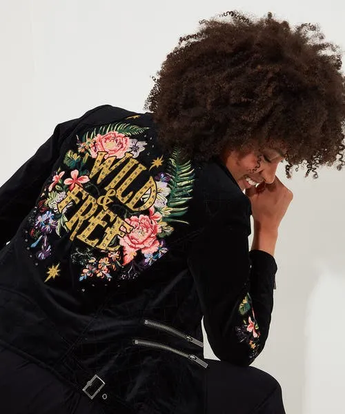 Joebrowns Boutique Collection Apparel Wild And Free Embroidered Boutique Jacket Black Joebrowns Boutique Collection Apparel Wild And Free Embroidered Boutique Jacket Black