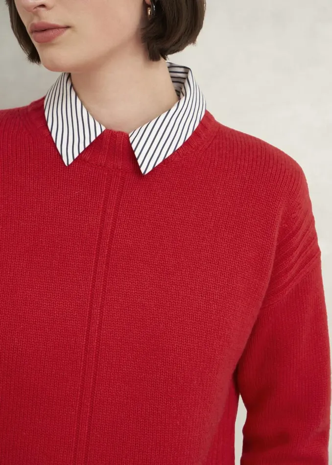Jumpers and Cardigans Women HOBBS Dora Wool Cashmere Jumper Vibrant Red