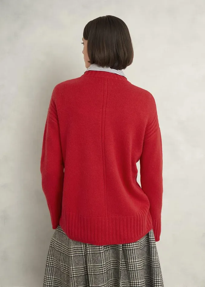 Jumpers and Cardigans Women HOBBS Dora Wool Cashmere Jumper Vibrant Red
