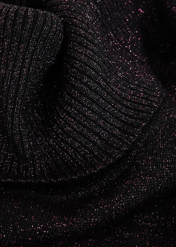 Jumpers and Cardigans Women HOBBS Olive Sparkle Roll Neck Jumper Black Red