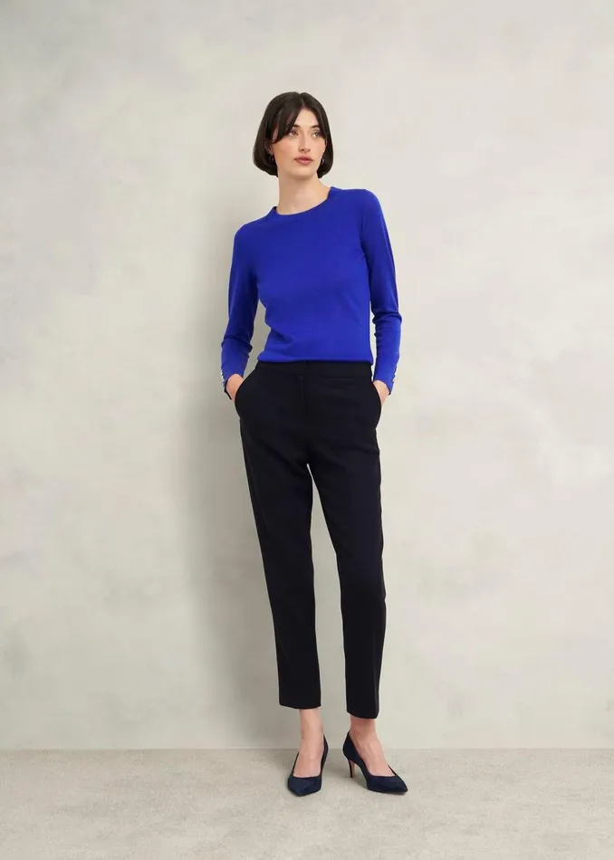 Jumpers and Cardigans Women HOBBS Penny Merino Wool Jumper Eclipse Blue