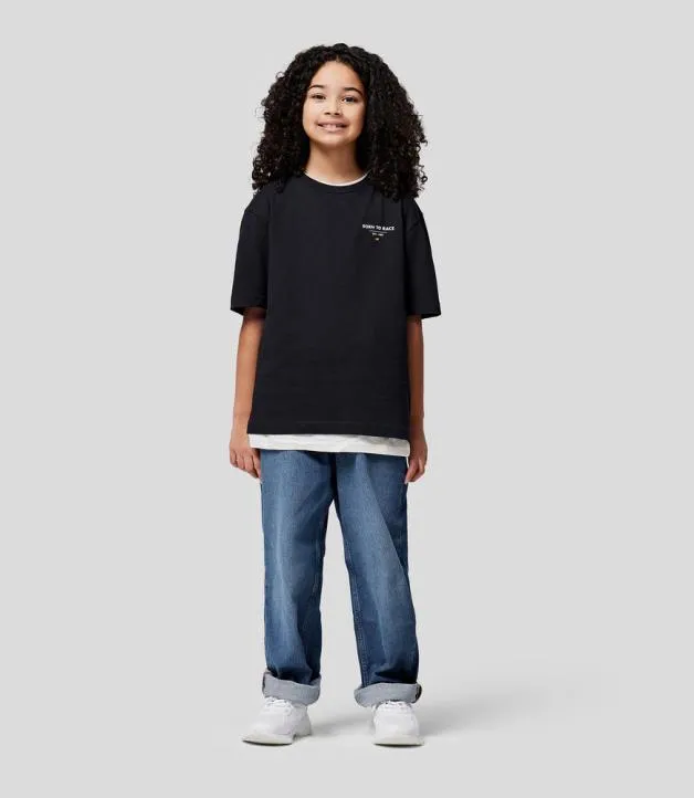 Junior Castore Junior McLaren 2024 Born To Race Oversized TShirt 8211 ANTHRACITE