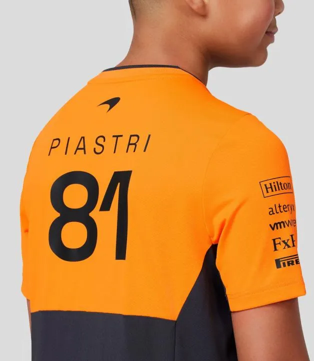 Junior Castore Junior McLaren Official Teamwear Set Up TShirt Oscar Piastri Formula 1 8211 PhantomPapaya