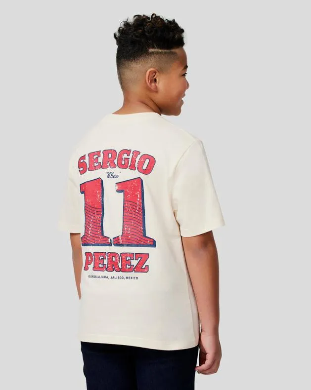 Junior Castore Junior Oracle Red Bull Racing S Checo Vintage Oversized Tee 8211 Ecru