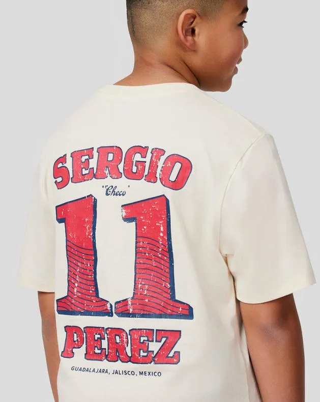 Junior Castore Junior Oracle Red Bull Racing S Checo Vintage Oversized Tee 8211 Ecru