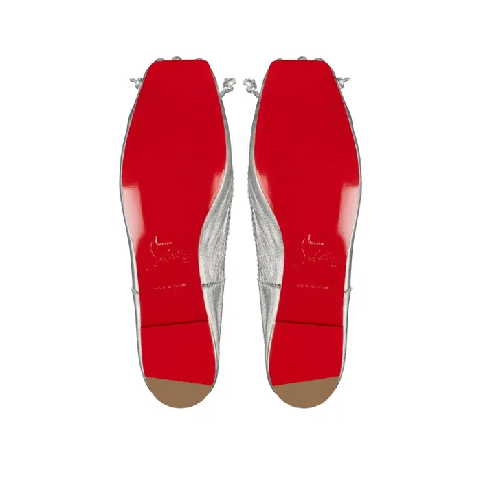 Kids Baballet Ballerinas 8211 Iridescent Nappa Leather 8211 Silver Baby Christian Louboutin Ballerinas