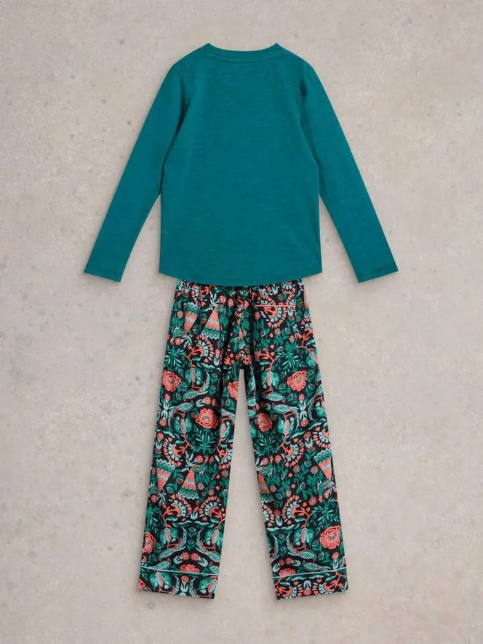 Kids Bird Printed PJ Set Black Print White Stuff Pyjamas Kids Bird Printed PJ Set Black Print White Stuff Pyjamas