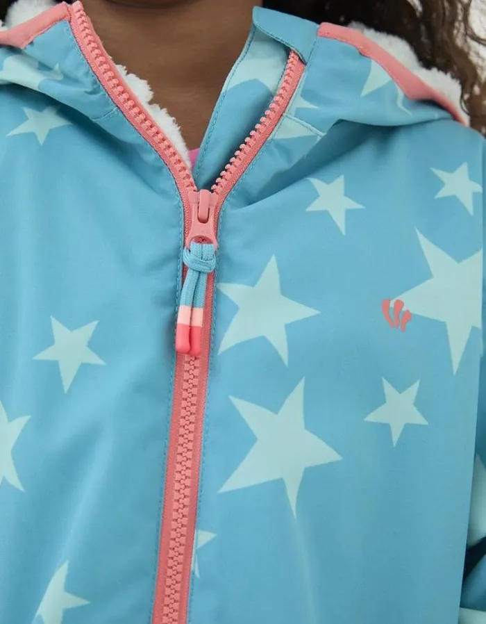 Kids FatFace Coats and Jackets Waterproof Changing Robe Aqua Blue
