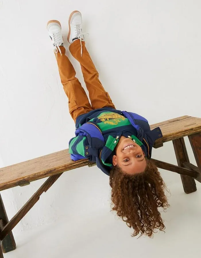 Kids FatFace Kids039 Sale Austin Colorblock Gilet Blue