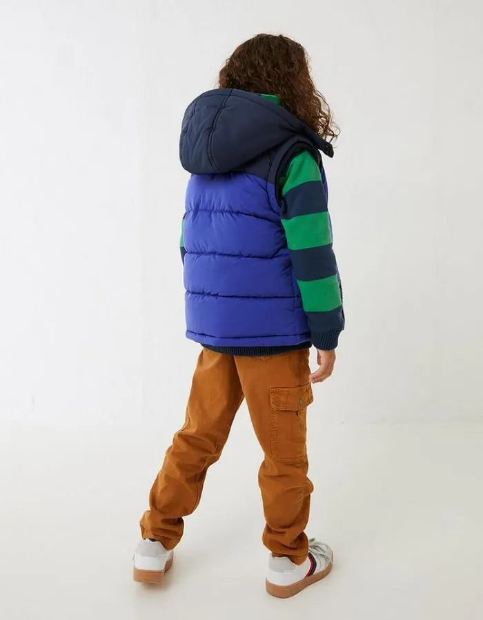 Kids FatFace Kids039 Sale Austin Colorblock Gilet Blue