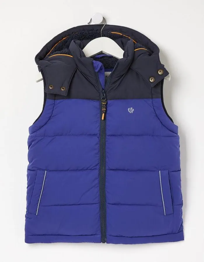 Kids FatFace Kids039 Sale Austin Colorblock Gilet Blue