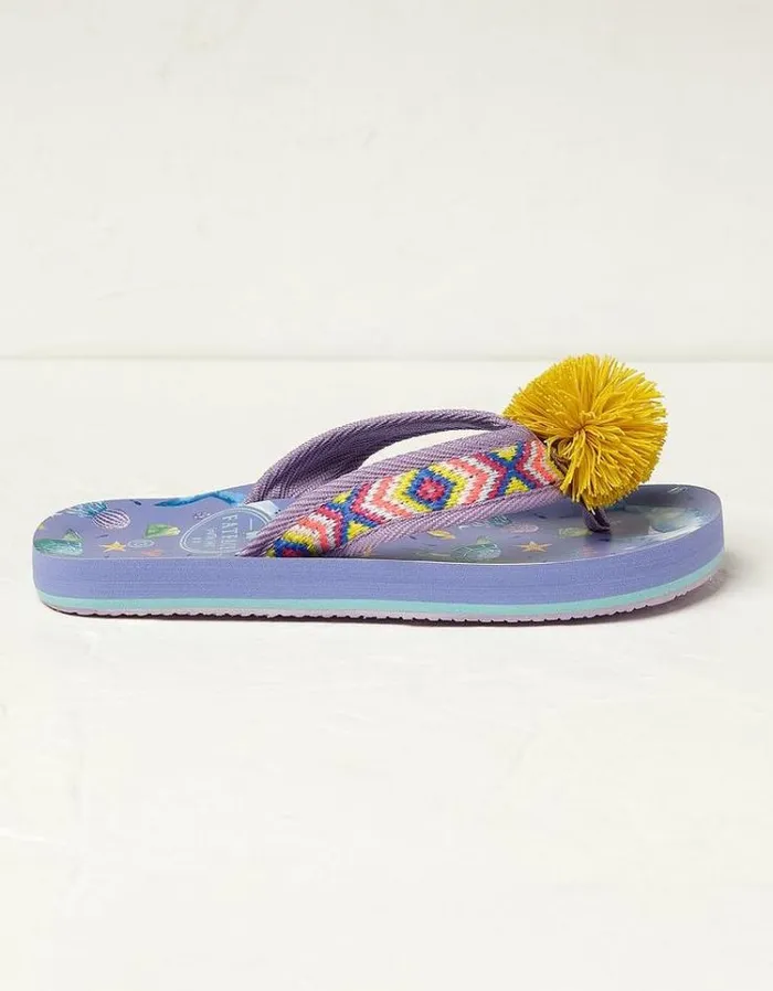 Kids FatFace Kids039 Sale Kids Sea Creature Flip Flops Lilac