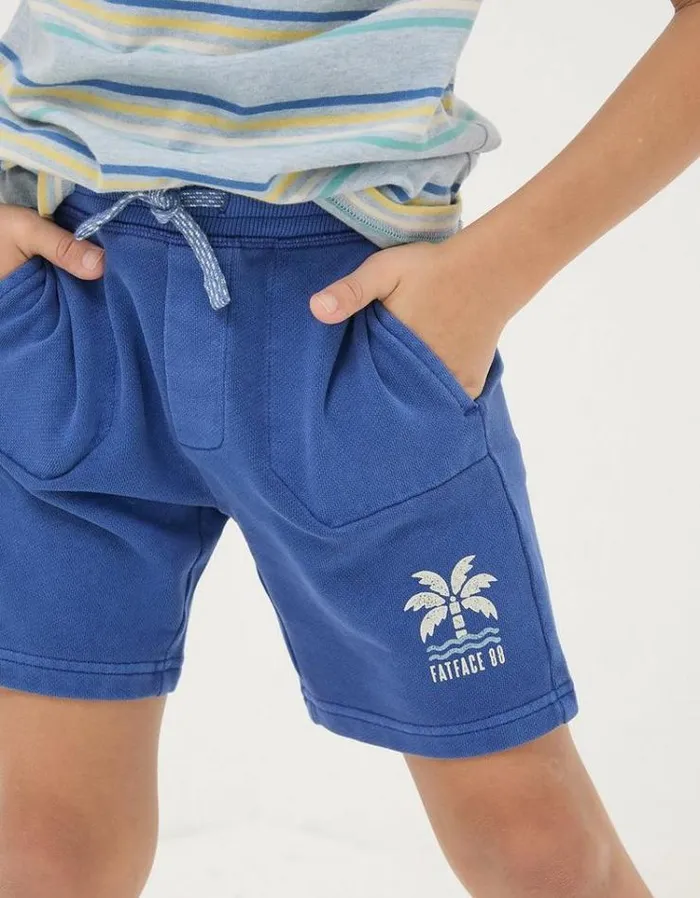 Kids FatFace Shorts Eddie Sweat Shorts Cobalt Blue