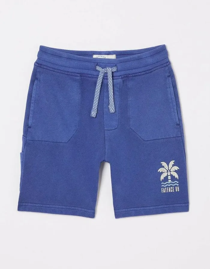 Kids FatFace Shorts Eddie Sweat Shorts Cobalt Blue