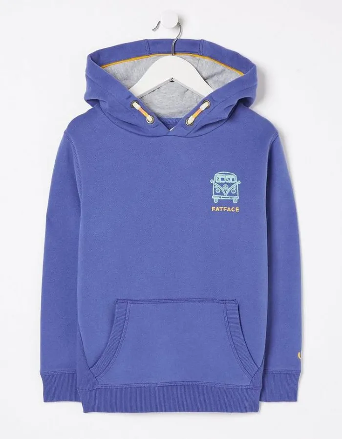 Kids FatFace Sweatshirts and Hoodies VW Graphic Pullover Hoodie Blue
