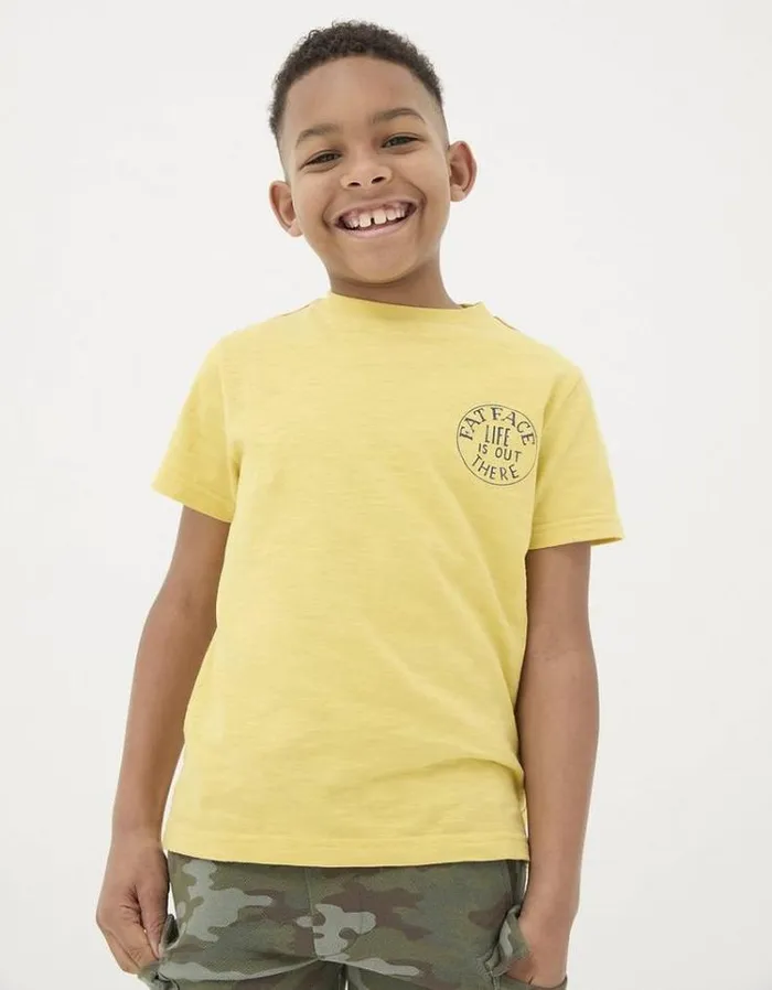 Kids FatFace TShirts and Polos US ALOA Graphic TShirt Yellow