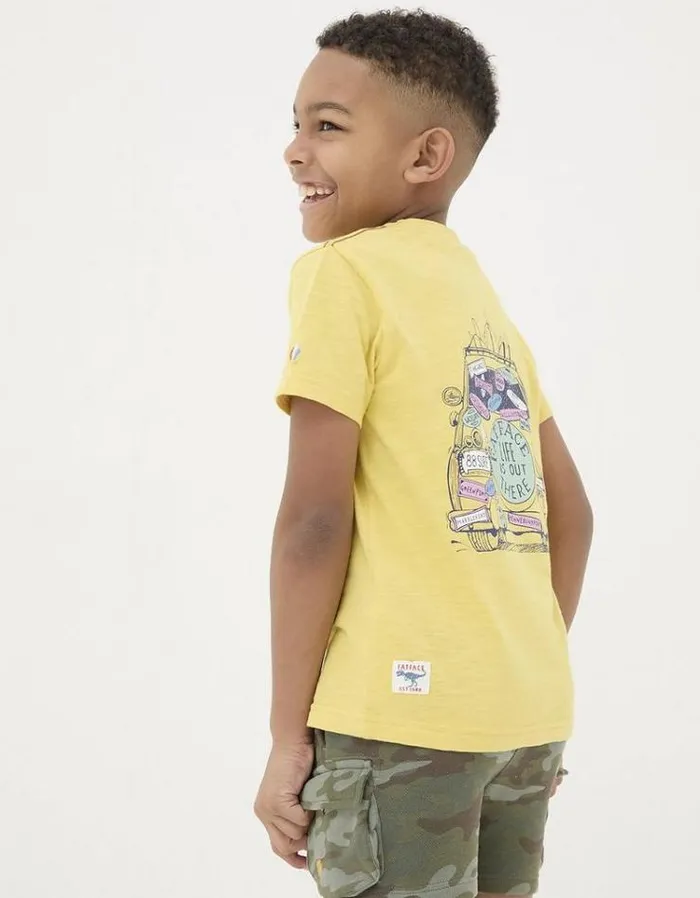 Kids FatFace TShirts and Polos US ALOA Graphic TShirt Yellow