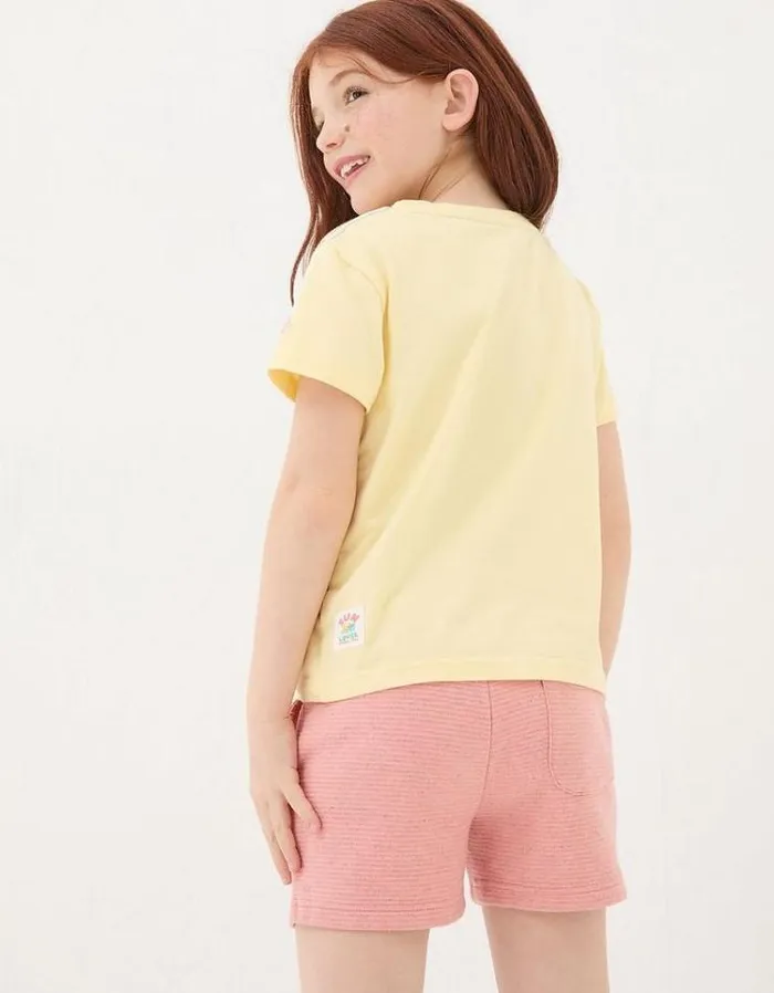 Kids FatFace Tops and TShirts Surf Graphic TShirt Yellow