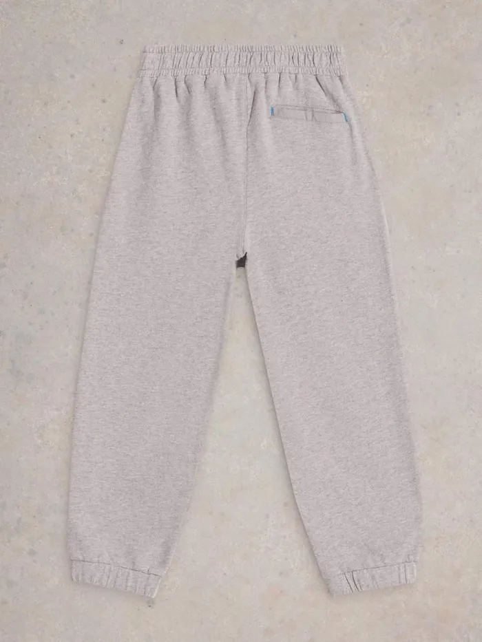 Kids Freddy Jersey Jogger Grey Marl White Stuff Trousers Kids Freddy Jersey Jogger Grey Marl White Stuff Trousers