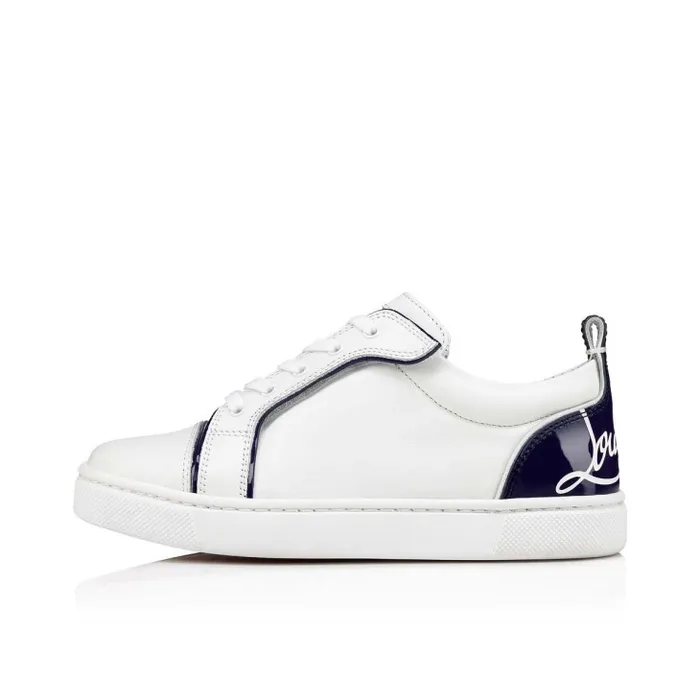 Kids Funnyto Lowtop Sneakers 8211 Calf Leather 8211 Blue Christian Louboutin Sneakers