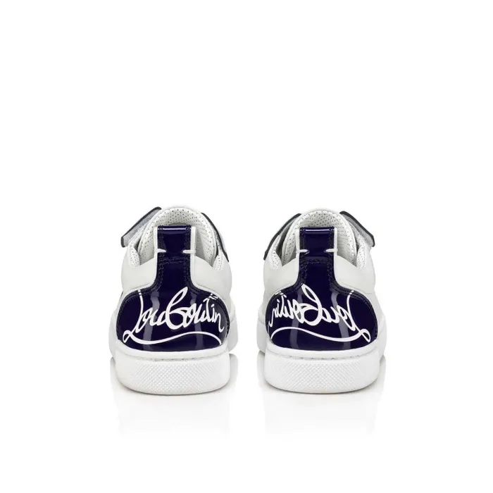 Kids Funnyto Lowtop Sneakers 8211 Calf Leather 8211 Blue Christian Louboutin Sneakers