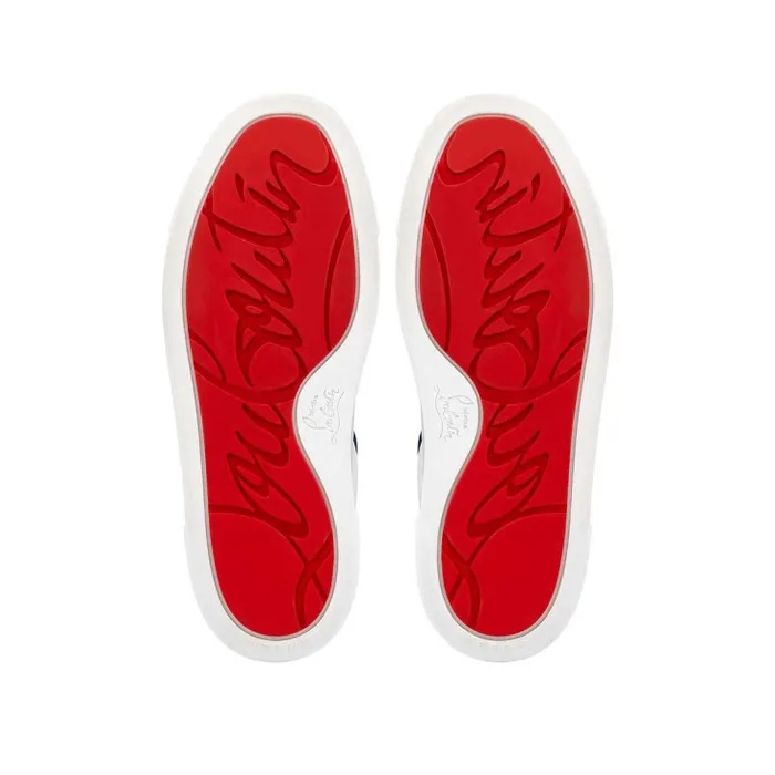Kids Funnyto Lowtop Sneakers 8211 Calf Leather 8211 Blue Christian Louboutin Sneakers