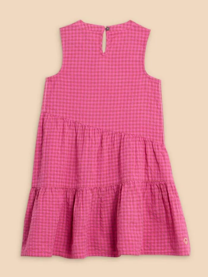 Kids Gingham SS Dress Bright Pink White Stuff Dresses and Skirts Kids Gingham SS Dress Bright Pink White Stuff Dresses and Skirts