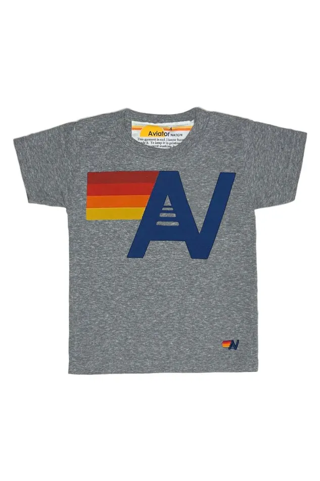 Kids Kids Collection Aviator Nation KID039S LOGO TEE 8211 HEATHER GREY